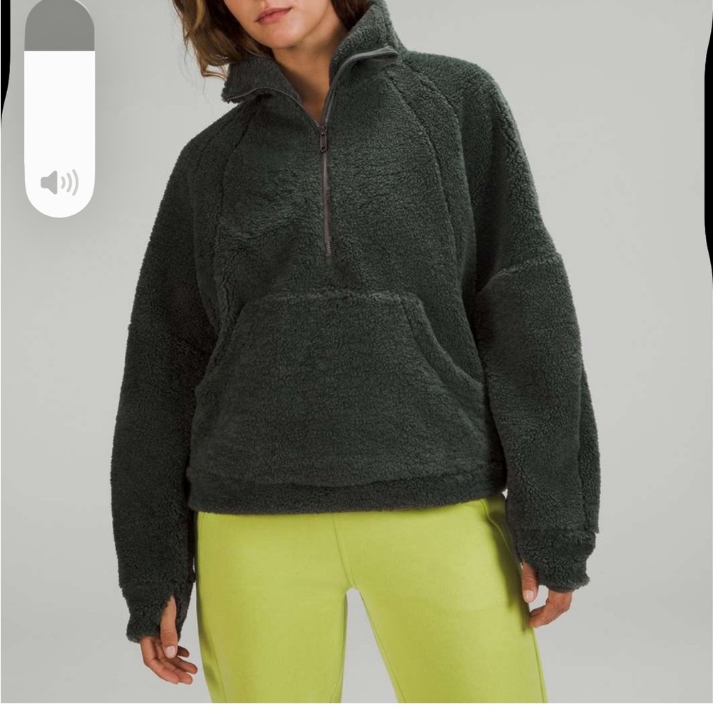 lululemon athletica Dark Green Fleece Jacket